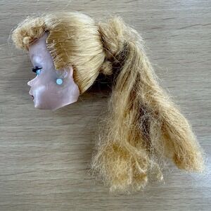 Vintage 1960s PONYTAIL‎ BARBIE DOLL Blonde Mattel Japan Head Only #5